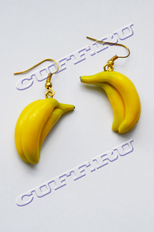 серьги с бананами